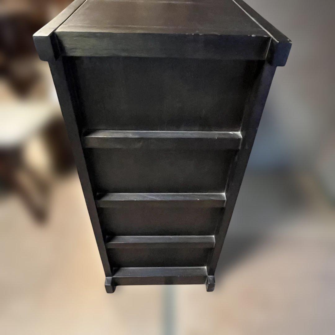 和箪笥 小箪笥 黒塗り 木製チェスト 6段 収納家具