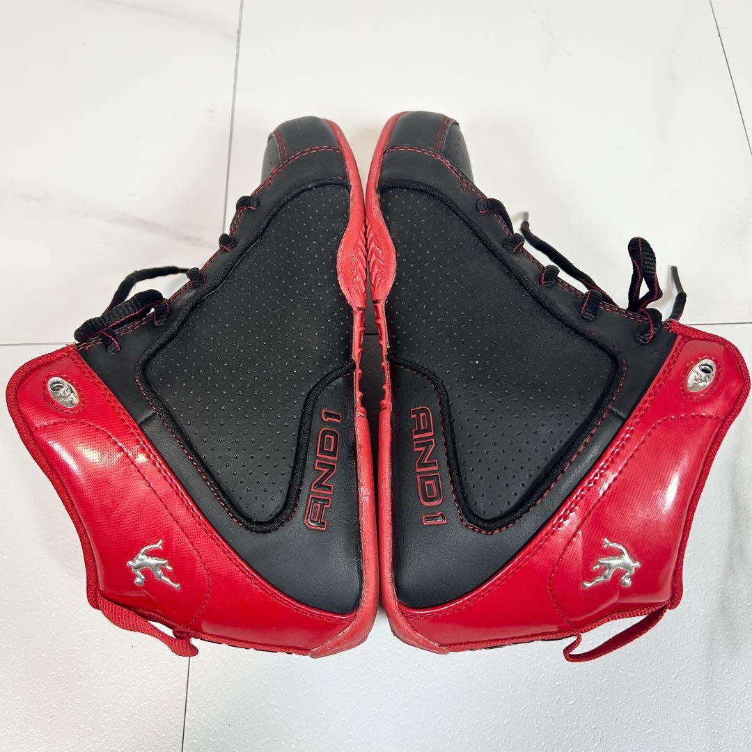 希少❗️AND1 バスケットボールシューズ　赤　ASSAULT MID 24cm