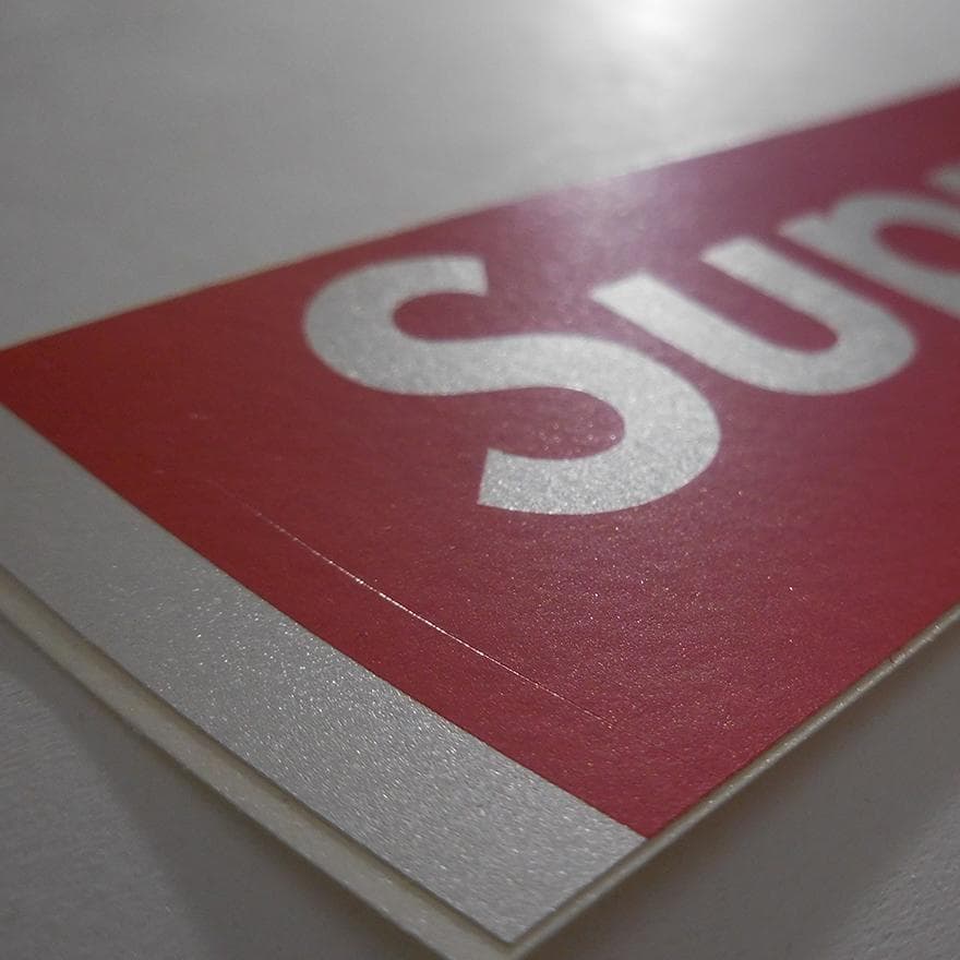 Supreme 激レア カーボン ステッカー レッド