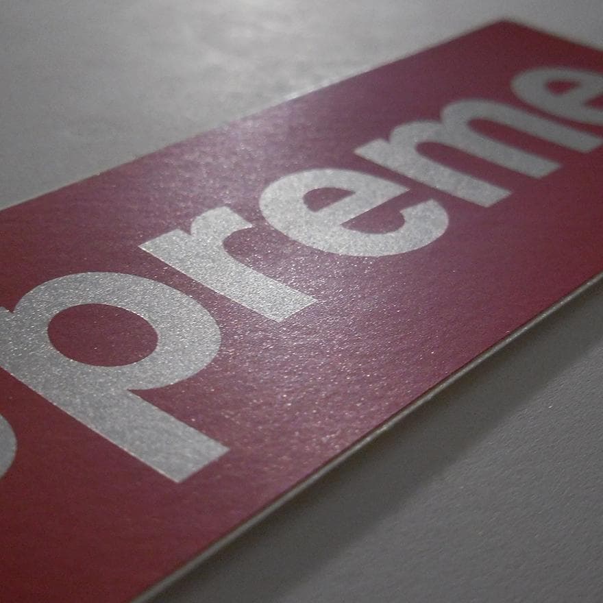 Supreme 激レア カーボン ステッカー レッド