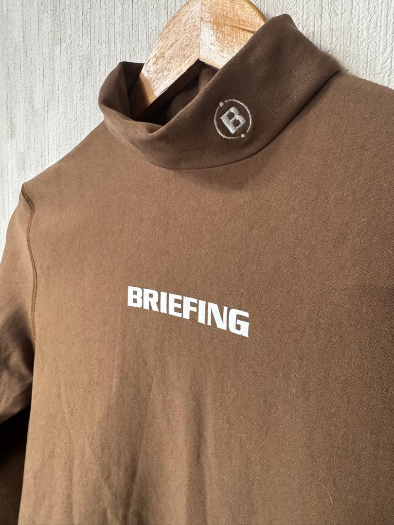 BRIEFING ブラウン モックネック長袖