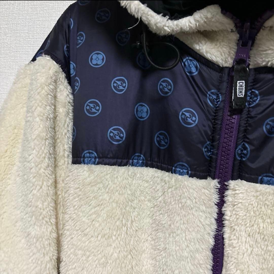 ももクロ×CHUMS ふわもこフリース　リバーシブル　パープルXL