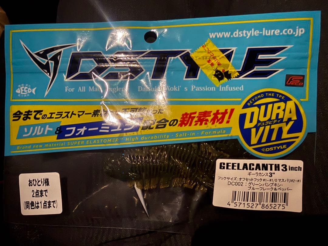 DSTYLE GEELACANTH 3 inch ルアー 2個
