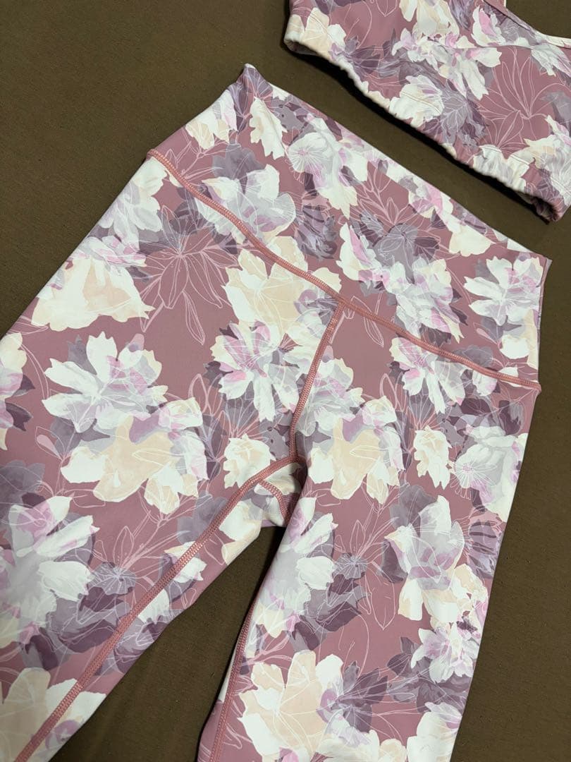 SUKALA Sサイズ フラワープリント ヨガウェア 上下セット 美品