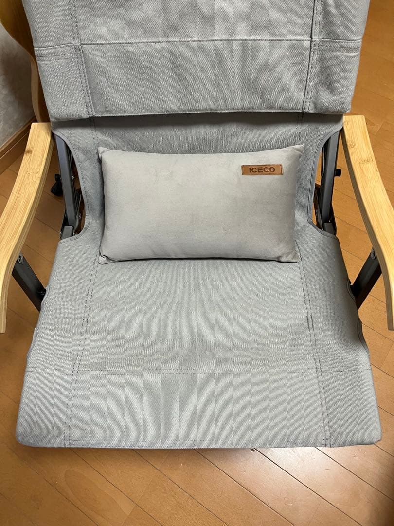 (美品)ICECO ハイバックローチェアー　+ピロー　折りたたみ