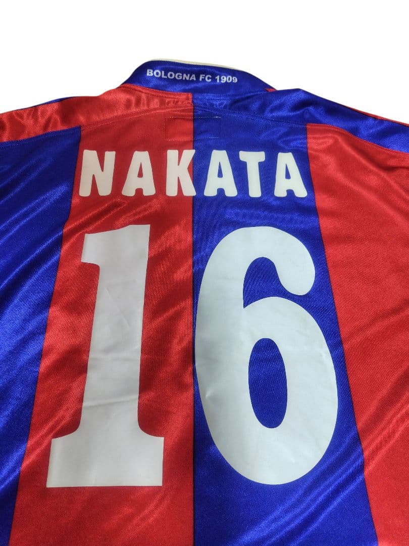 （希少）中田英寿　ユニフォーム　サッカー　ボローニャ　macron　セリエA