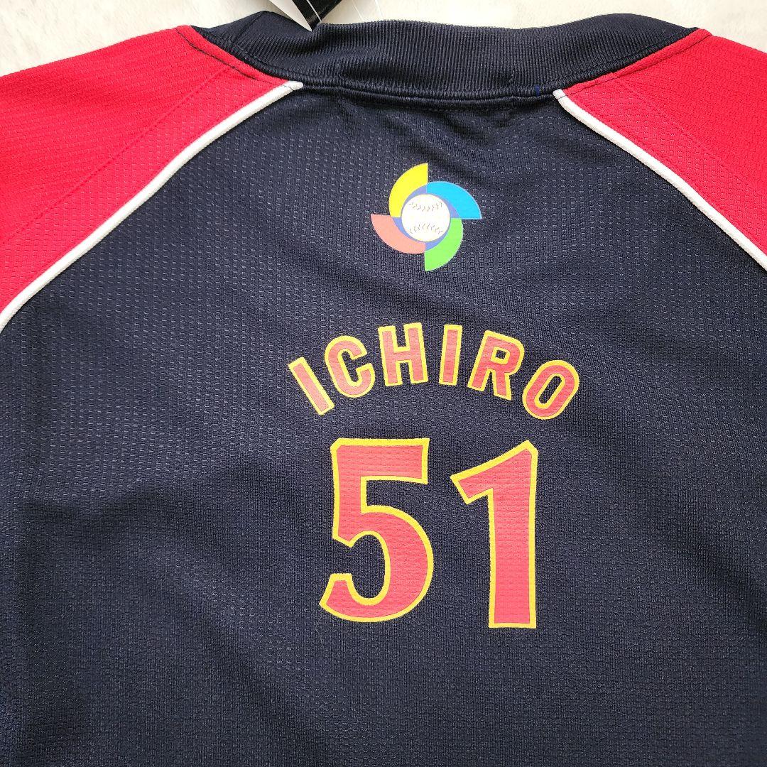 【新品】WBC 2009年 オフィシャルTシャツ イチロー 51 紺×赤 L