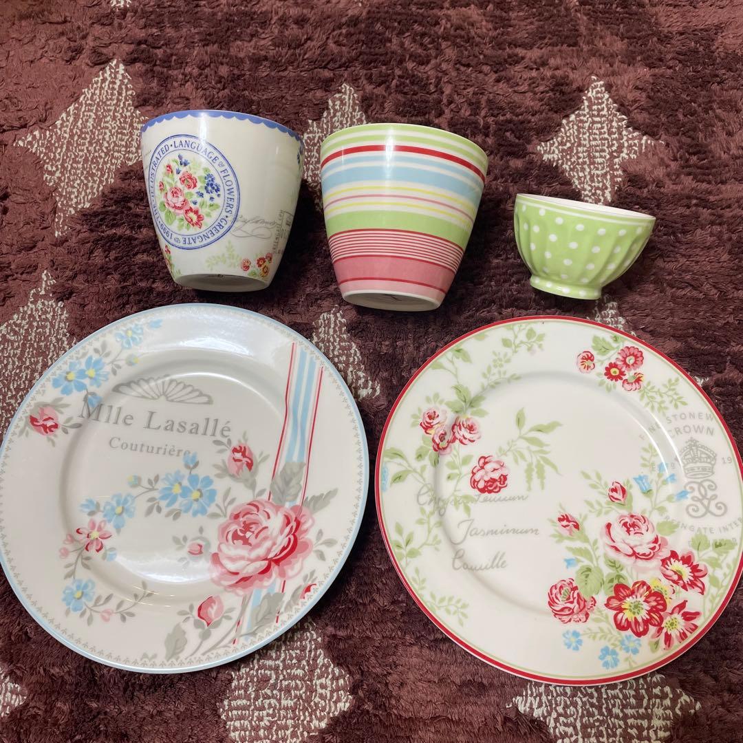 Green Gate 5点セット 平皿 カップ ボウル皿