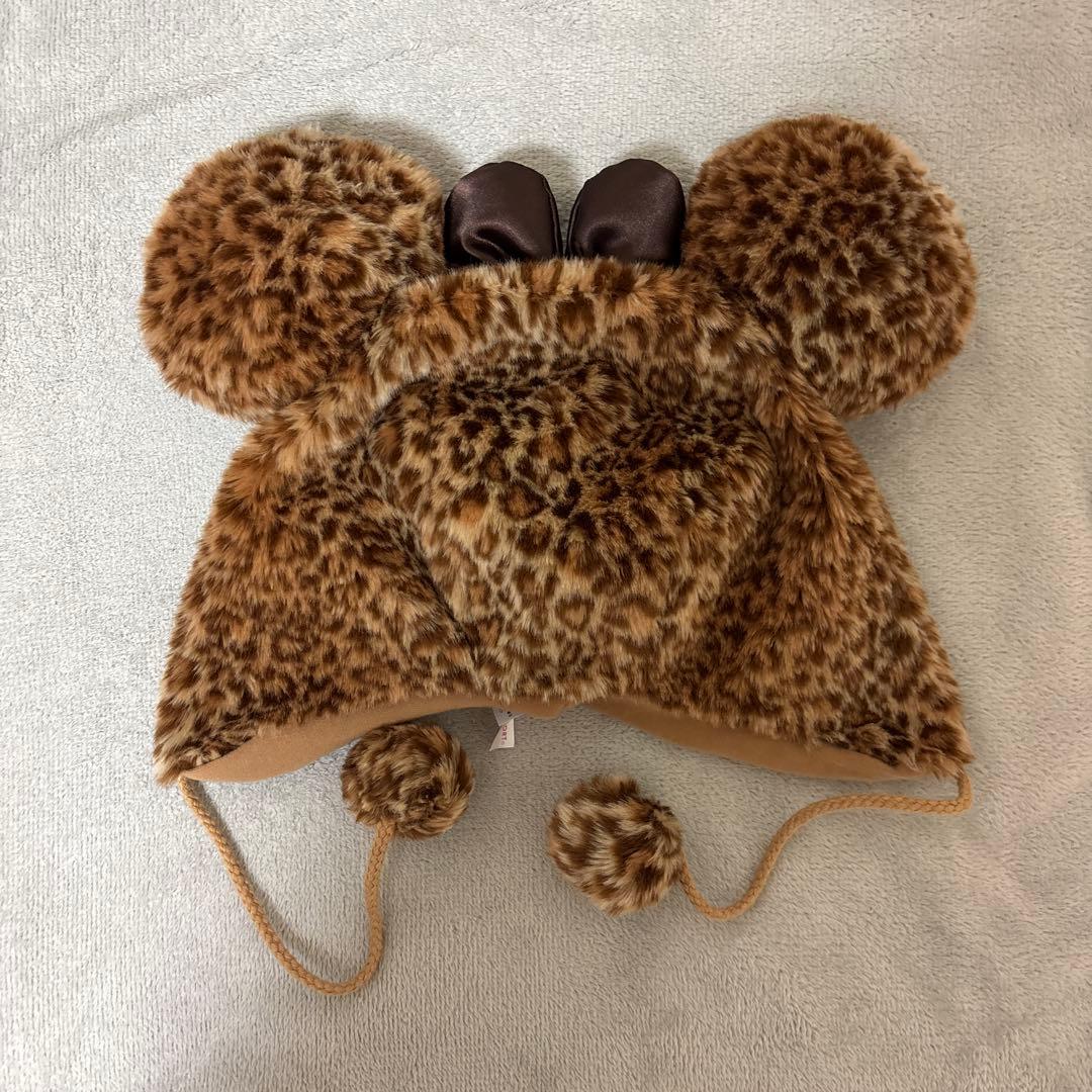 ミニーヒョウ柄ファンキャップ