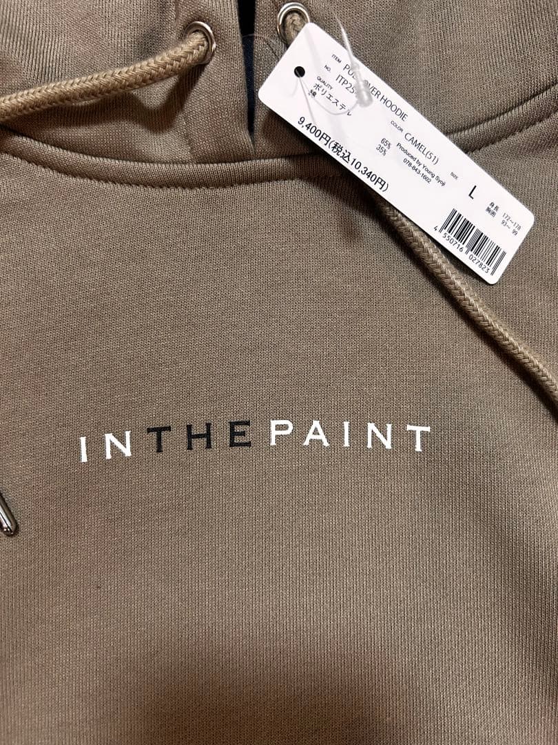 IN THE PAINT フード付きスウェット L ベージュ