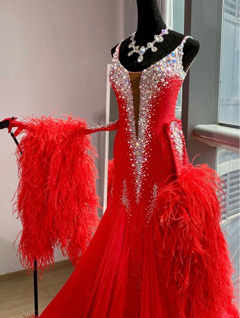 可愛すぎる社交ダンス モダンドレス スタンダード 競技会 パーティー 新品
