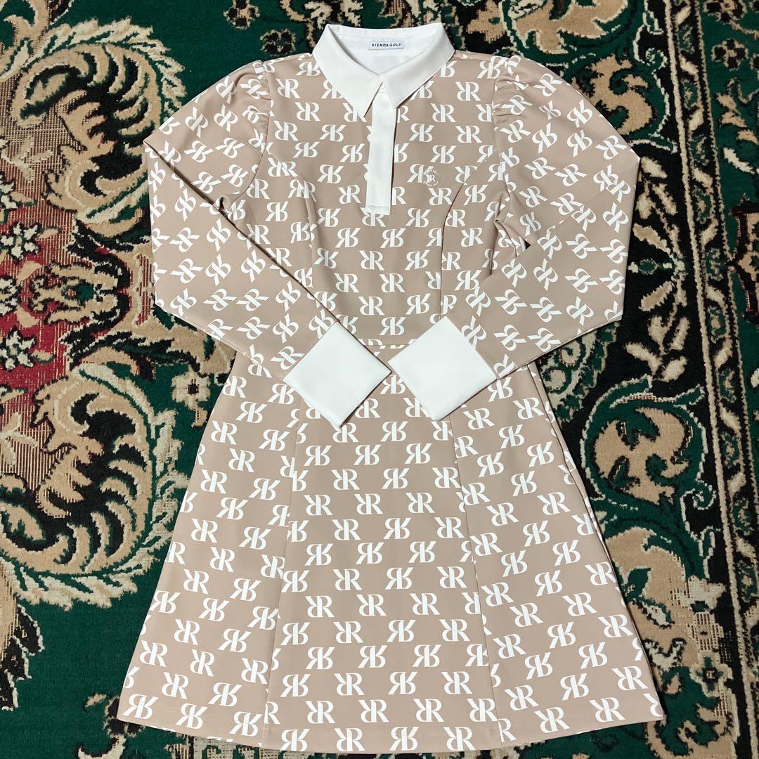 美品　リエンダゴルフ　ワンピース　総ロゴ