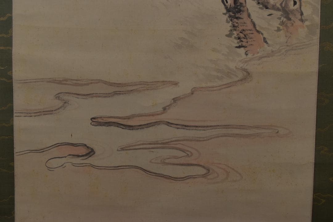 作者不詳/東海金鎮/富士山水図/掛軸/名家伝来/Z-819