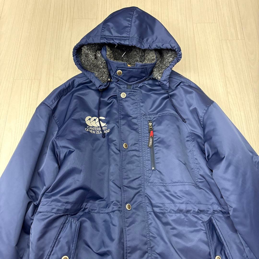 ■ 美品 カンタベリー ラグビー ベンチコート XL ネイビー 大きいサイズ