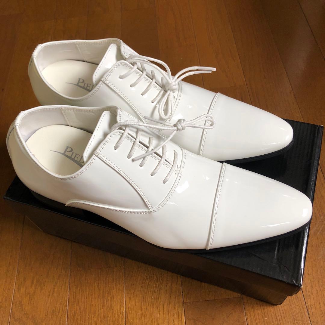 シークレットシューズ(7cm up)ブラック&ホワイト新品2足セットです。本皮