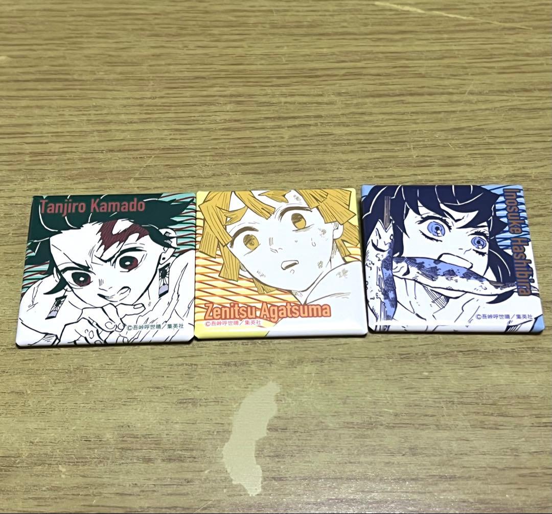 鬼滅の刃 ジャンプショップ バラエティバッグ スクエア缶バッジ 3種セット