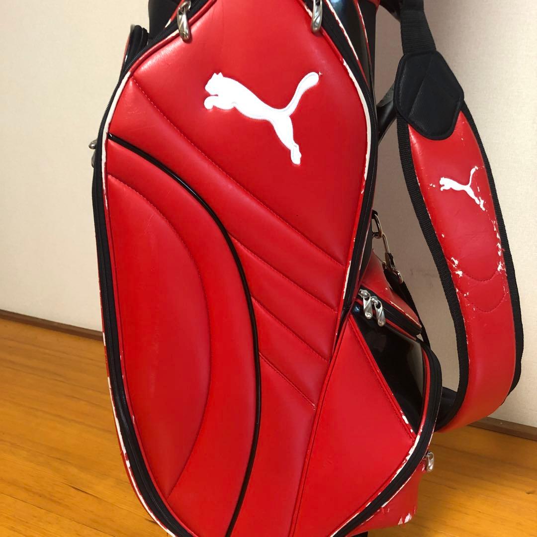 PUMA プーマ キャディバッグ レッド フード付き