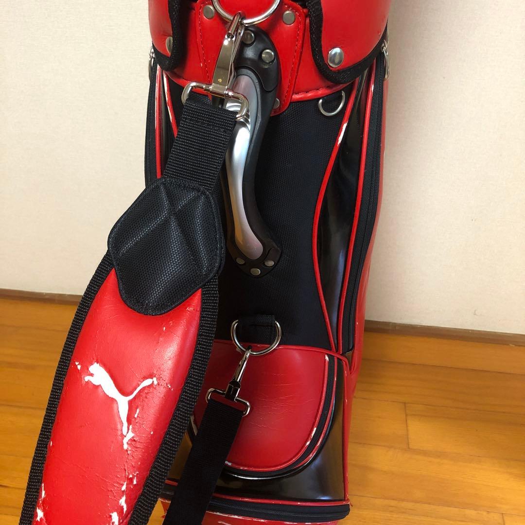 PUMA プーマ キャディバッグ レッド フード付き