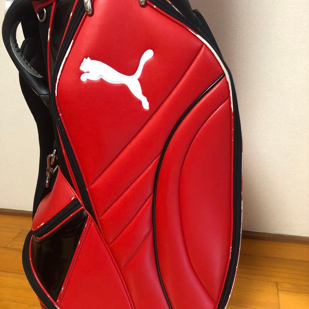 PUMA プーマ キャディバッグ レッド フード付き