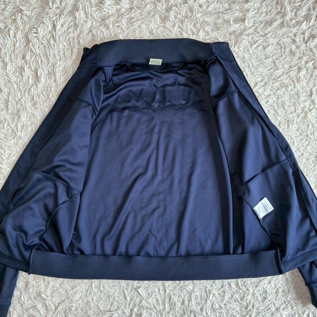 ◎極美品 アスレタ ジャージ上下 M 紺 前後ロゴプリント トレーニング セット