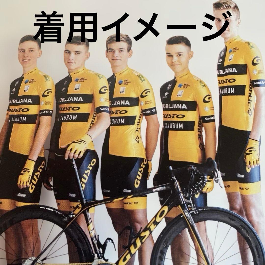 GUSTOサイクルジャージとビブショーツのセット　２ＸＬ