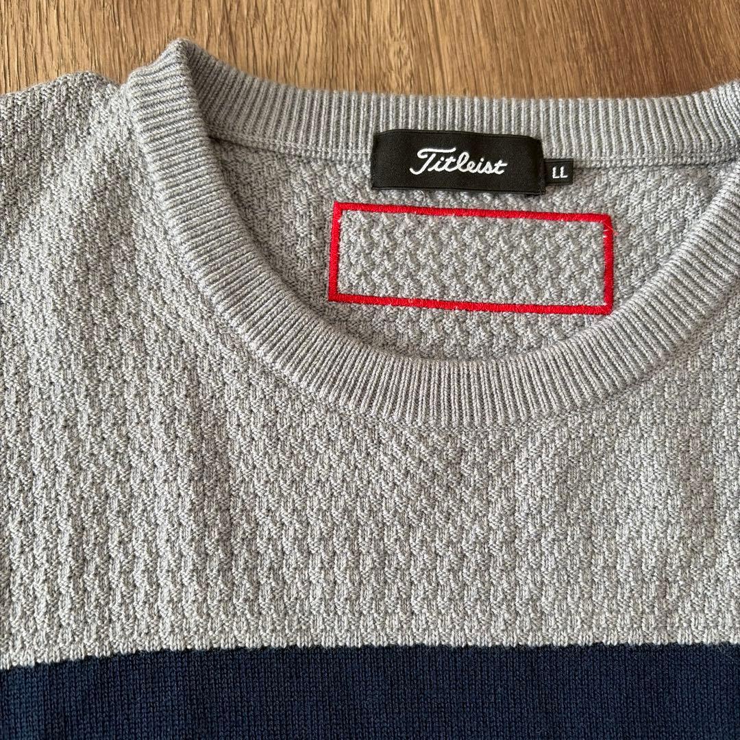 Titleist メンズセーター LL グレー/ネイビー