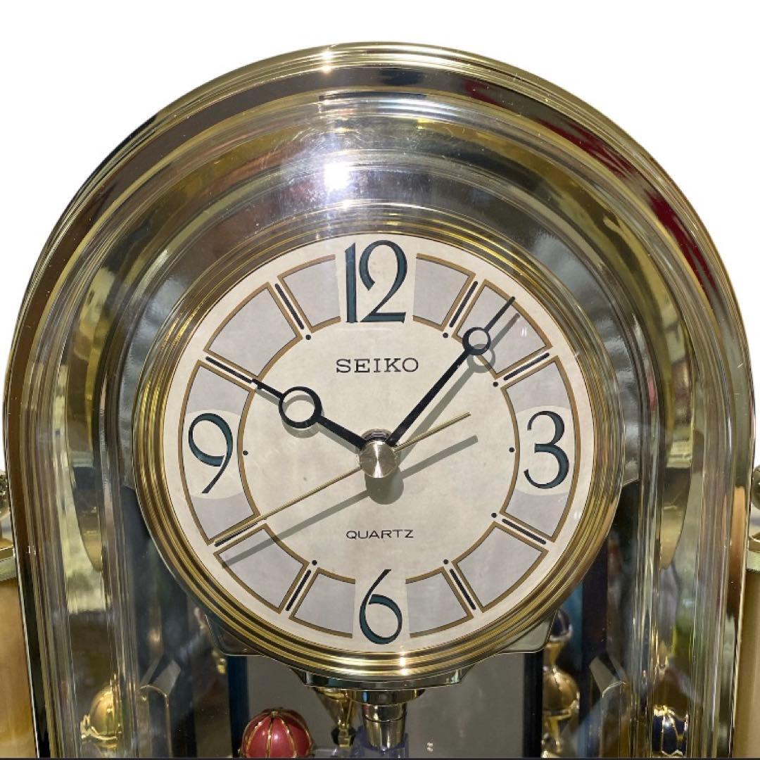 SEIKO セイコー クオーツ クロック 回転飾りつき