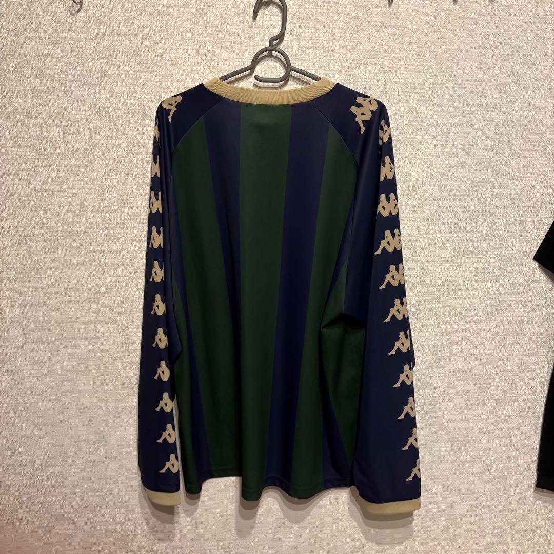 KAPPA×CITY BOYS FC サッカーシャツ XL 緑/青 ストライプ