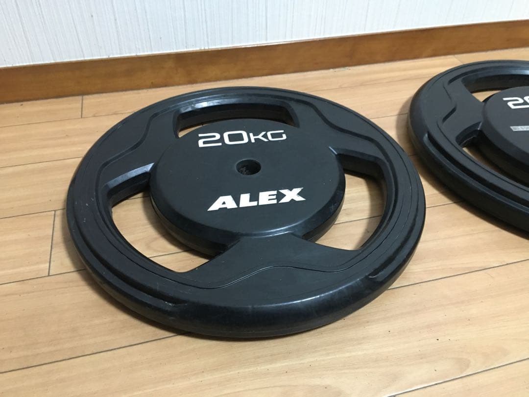 ① ALEX BPRラバープレート20kg × 1枚