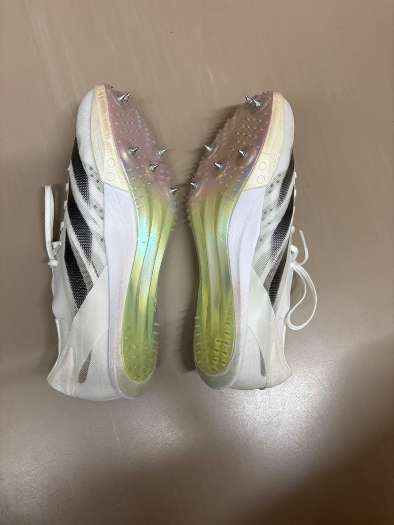 ADIZERO sp2スパイクシューズ ホワイト/ライム