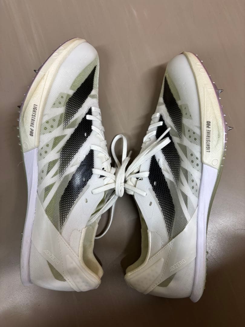 ADIZERO sp2スパイクシューズ ホワイト/ライム
