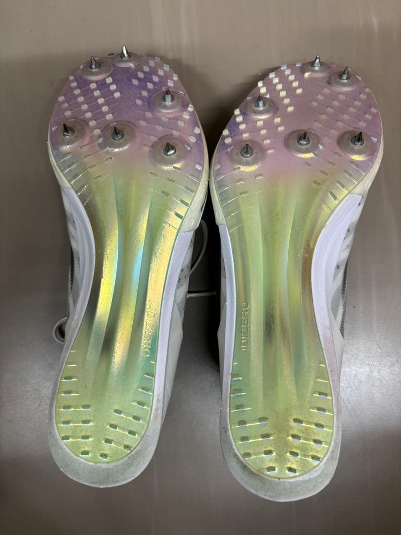 ADIZERO sp2スパイクシューズ ホワイト/ライム