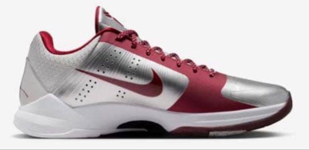 ズームコービー5 Nike バスケットボールシューズ シルバー/バーガンディ