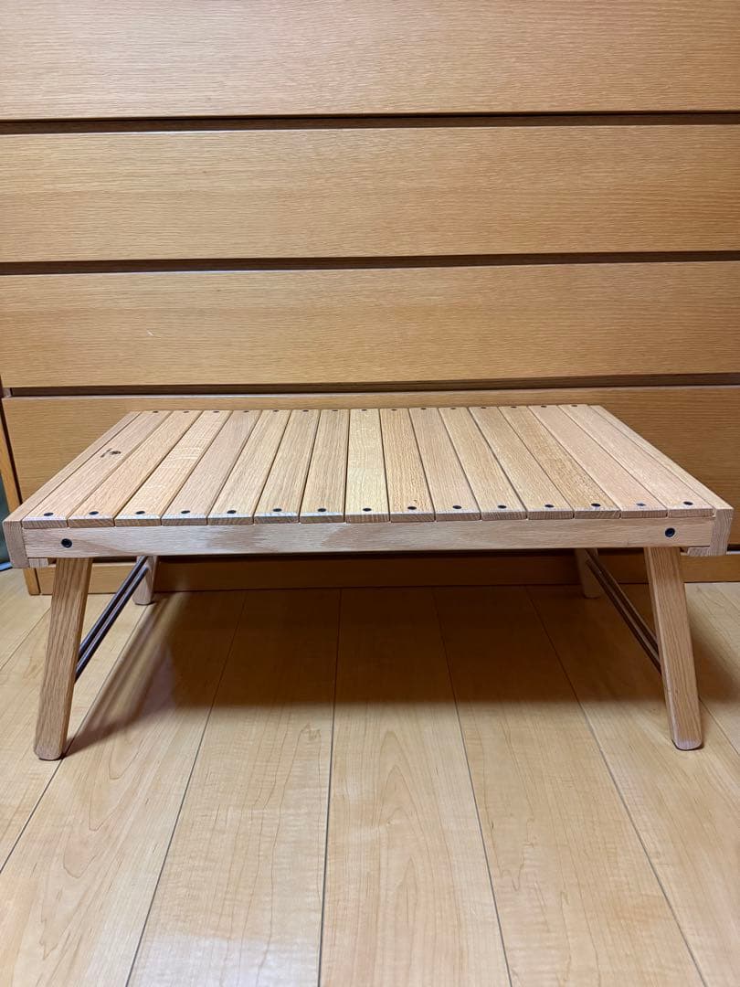 (希少カラー) KIMICAMP ムーンテーブル ウッドテーブル収納バッグ付き