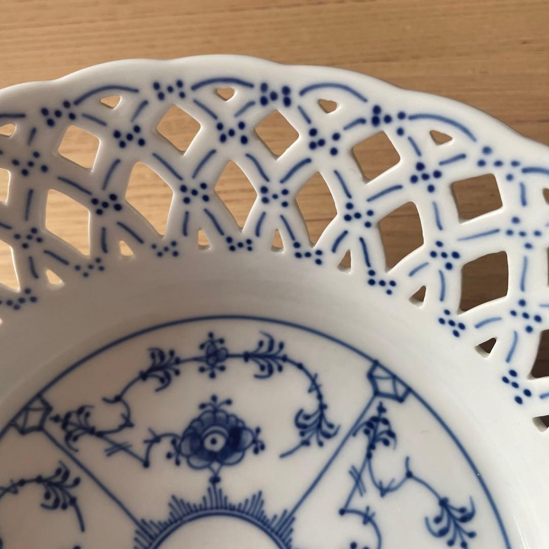 レア⭐︎美品⭐︎ロイヤルコペンハーゲン⭐︎フルレース ブルーフルーテッド ボウル