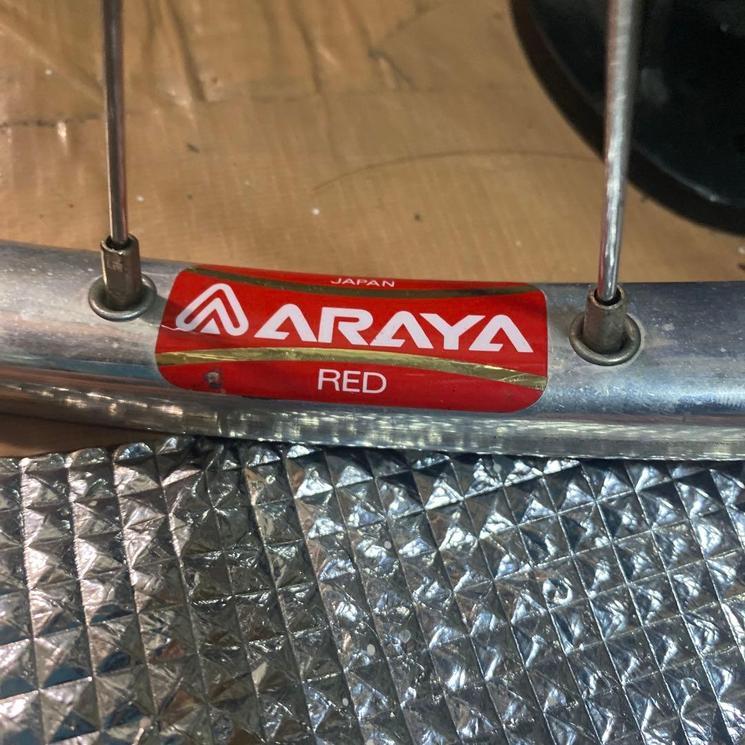 美品！　araya red × dura-ace　ホイール njs　ピスト 競輪