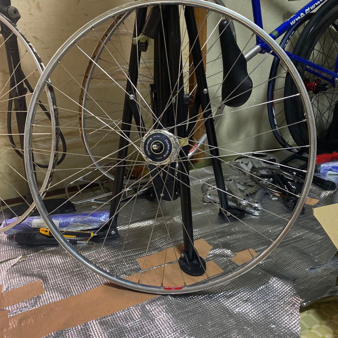 美品！　araya red × dura-ace　ホイール njs　ピスト 競輪