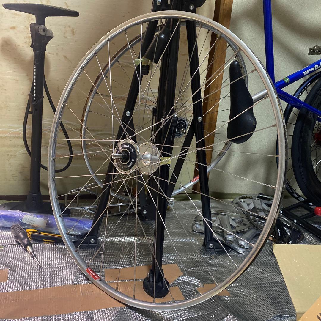 美品！　araya red × dura-ace　ホイール njs　ピスト 競輪