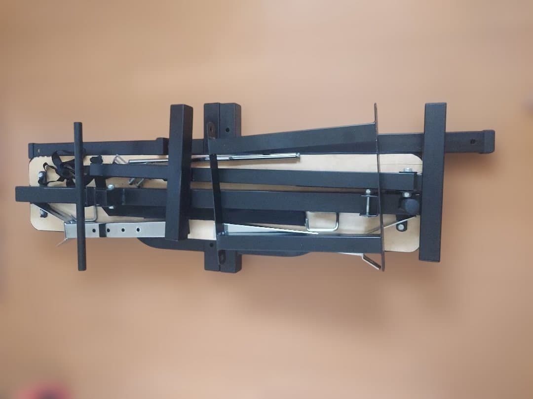 ②バーベルラック付き フラットベンチ台（ホームジム／筋トレ器具　①と②で１set