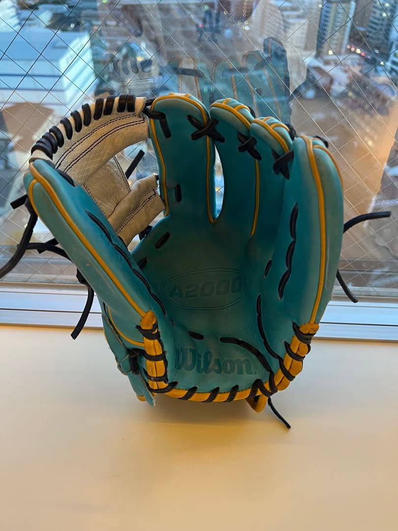Wilson A2000 青/黄色 硬式グローブ　日本未発売