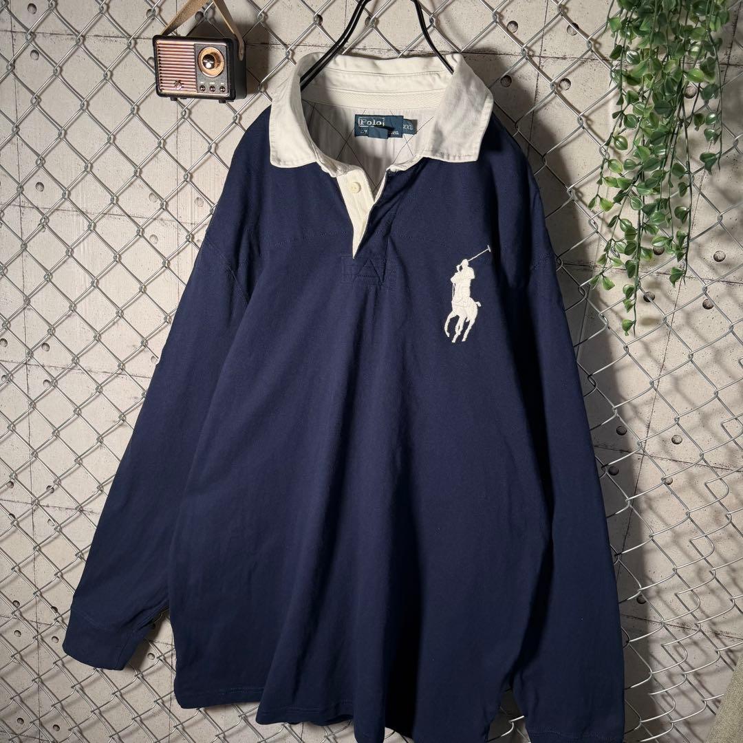 ポロバイラルフローレン ラガーシャツ ビッグポニー ナンバリング 2XL〜