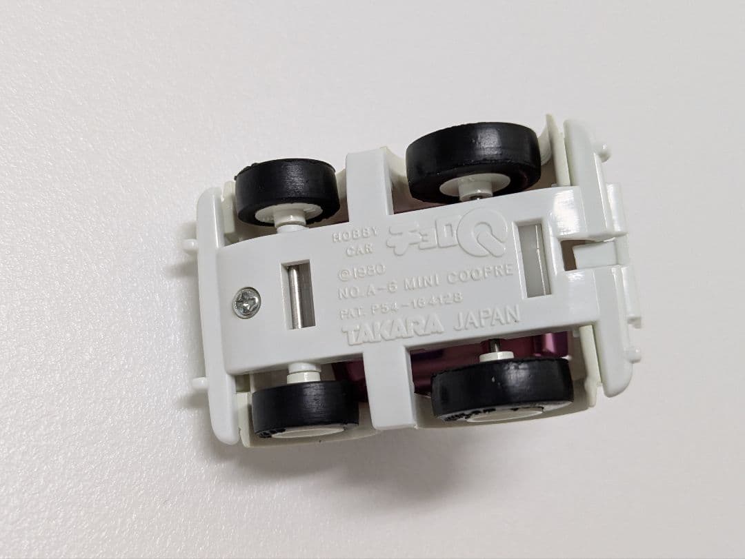 チョロＱ　A-6　MINI　ミニクーパー　ダンロップタイヤ　ホワイト