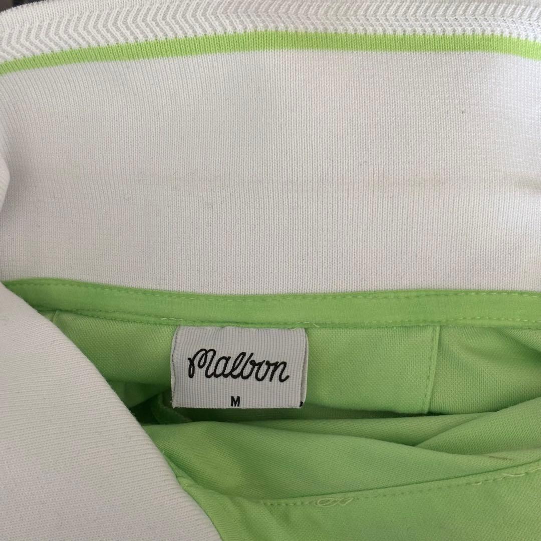 Malbon ライトグリーン クロップドポロシャツ