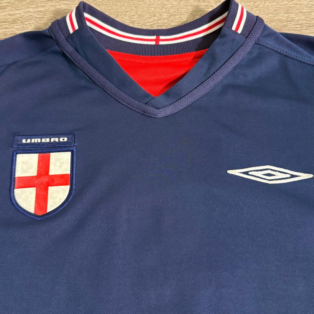 正規品 イングランド代表 02/04 ベッカム 長袖ユニフォーム リバーシブル