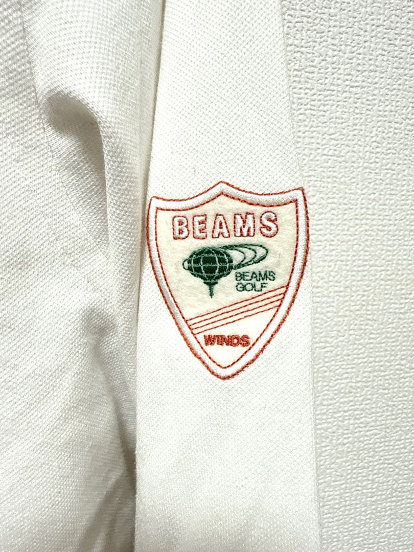 BEAMS GOLF 長袖ポロシャツ 刺繍ワッペン