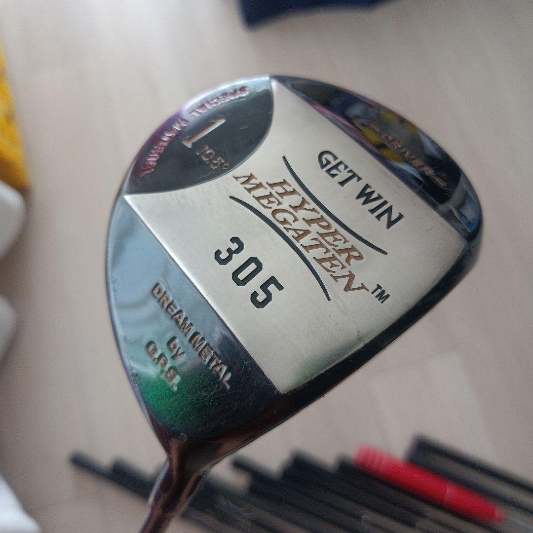 GOLF キャディバッグ 右用　黒と赤 クラブ付き13本セット