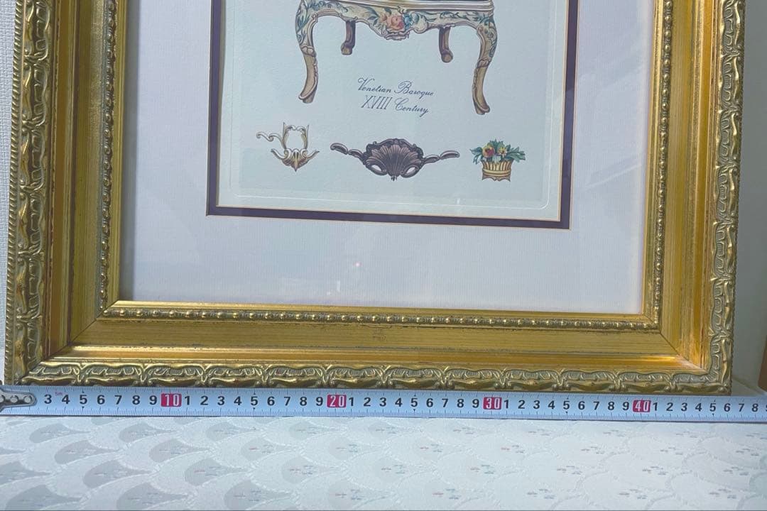 クラシックチェア　額縁　絵画　アンティーク額絵