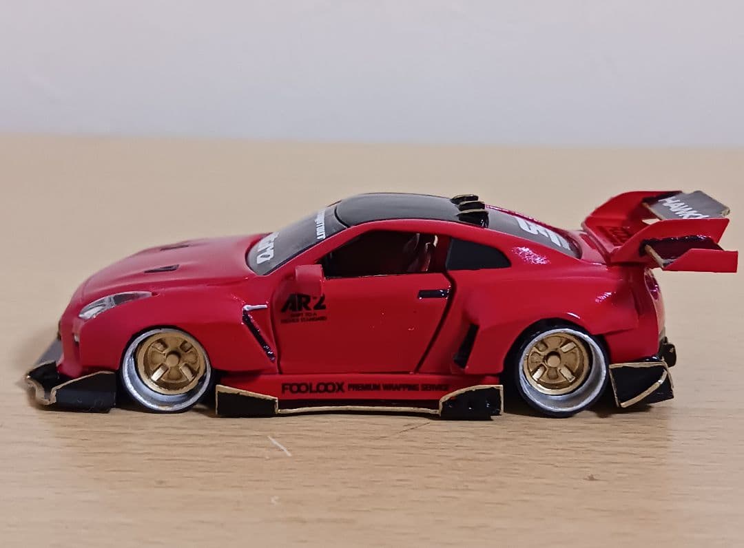 トミカ改造R35GT-Rスーパーシルエットワイドボディカスタムリバティウォーク風