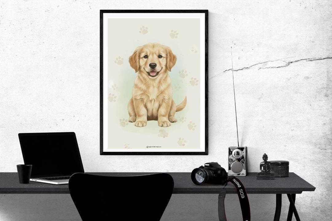 【SALE】ANIMALLS 犬系アートポスター（大型A2サイズ）約60cm