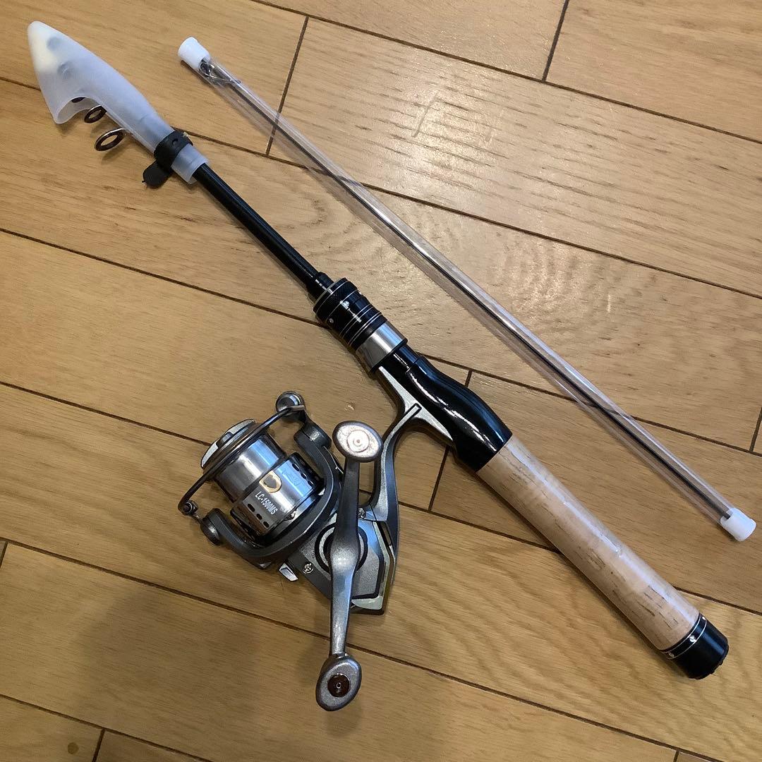 アジング　ul1.68mスピニング&ダブルハンドルスピニングリール1500番
